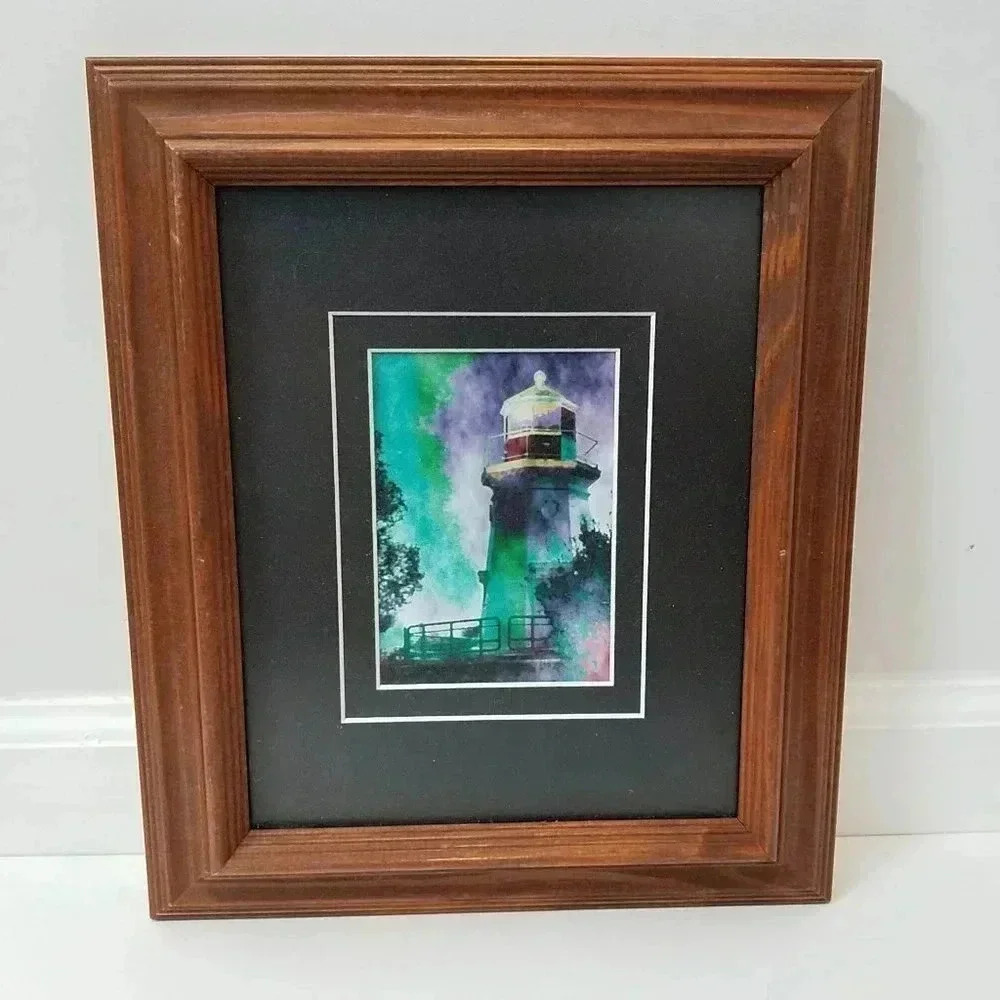 Cheboygan Crib Light Michigan Photo Mounted Framed